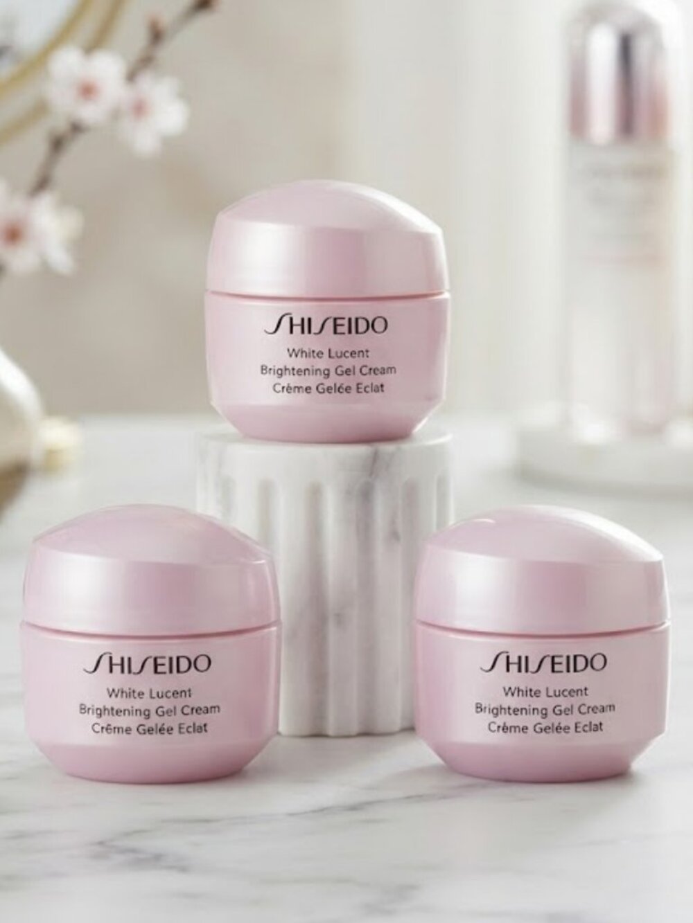 Shiseido White Lucent Brightening Gel Cream 0.5oz/15ml New X3=45ml Last Set!